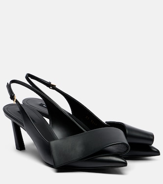 Twisted Ribbon leather slingback pumps | Givenchy