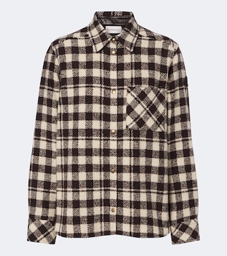 Checked wool-blend overshirt | Moncler
