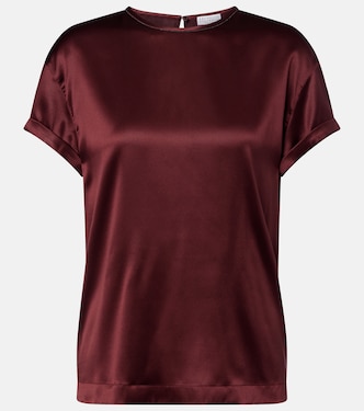 T-Shirt Monili aus Satin | Brunello Cucinelli