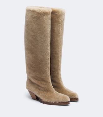 Waite shearling knee-high boots | Gabriela Hearst