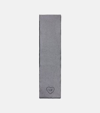 Logo cotton and wool scarf | Chloé Kids