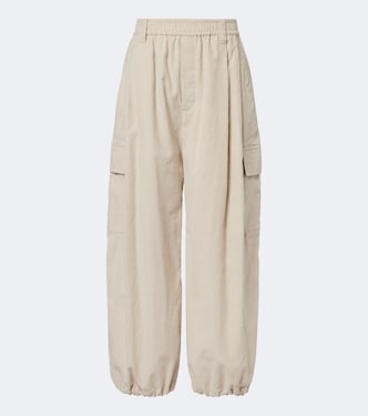 Monili cotton-blend corduroy wide-leg pants | Brunello Cucinelli