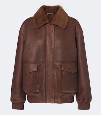 Riley shearling-trimmed leather jacket | Arma