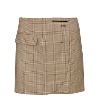 Minifalda de lana de cuadros | Vetements