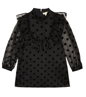 Polka-dot ruffle-trimmed silk dress | Stella McCartney Kids
