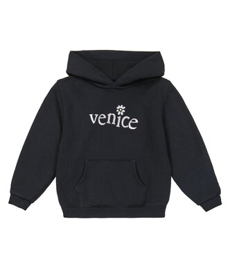 Sweat-shirt à capuche imprimé en coton mélangé | ERL Kids