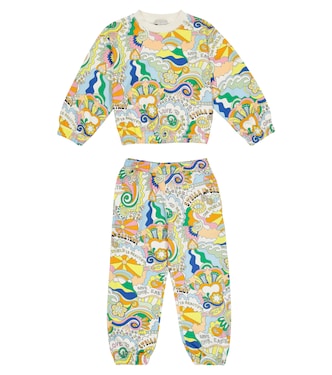 Printed cotton sweatshirt and sweatpants set | Stella McCartney Kids
