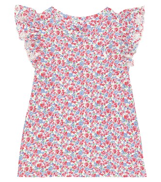 Ruffle-trimmed floral cotton top | Polo Ralph Lauren Kids