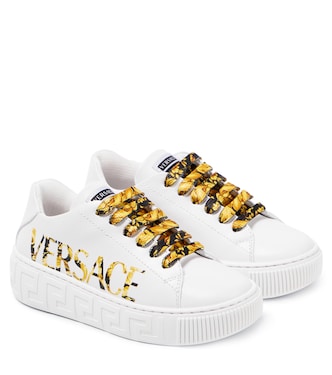 Greca leather sneakers | Versace Kids