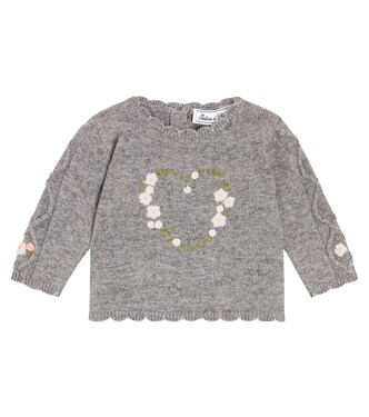 Baby embroidered wool-blend sweater | Tartine et Chocolat