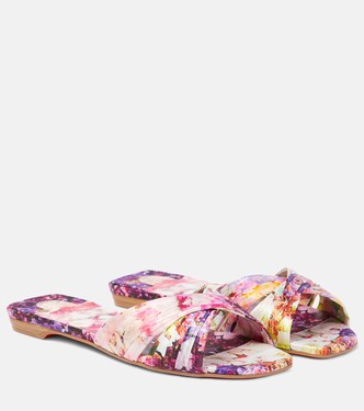 Nicol Is Back floral satin slides | Christian Louboutin