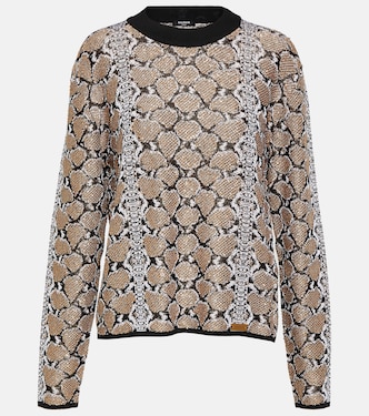 Snake-effect jacquard sweater | Balmain