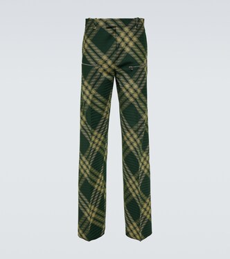 Checked wool twill straight pants | Burberry