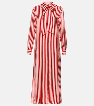 Robe longue Faesite rayée en soie | Max Mara