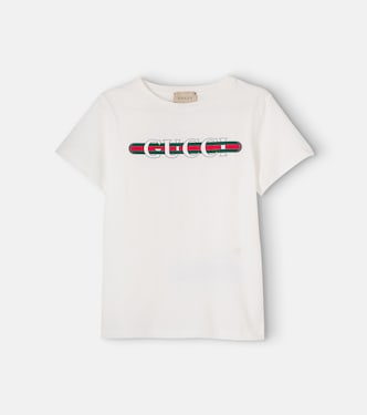 تي شيرت من القطن الجيرسيه بشعار | Gucci Kids