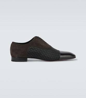 Greggo leather-trimmed Oxford shoes | Christian Louboutin