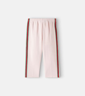 Baby Web Stripe cotton jersey sweatpants | Gucci Kids