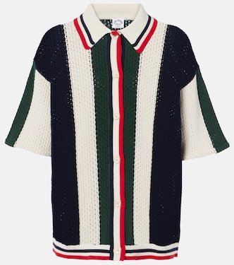 Reverie Chino striped open-knit cotton shirt  | The Upside