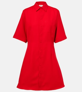 Virgin wool canvas shirt dress | Ami Paris