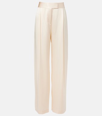 Pantalon droit en satin de soie | The Sei