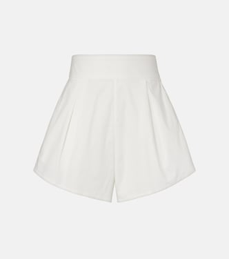 Solid pleated cotton shorts | Adriana Degreas