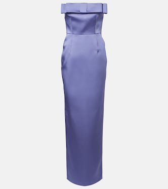 Sisu bow-detail satin gown | The New Arrivals Ilkyaz Ozel