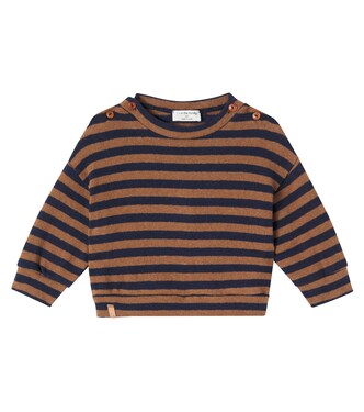 Baby Dirk striped cotton-blend sweater | 1 + in the Family