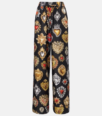 Devotion silk twill palazzo pants | Dolce&Gabbana