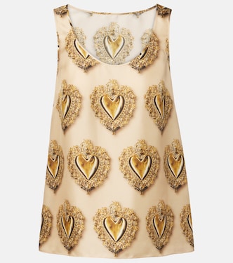 Printed silk satin top | Dolce&Gabbana