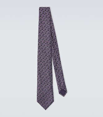 Silk jacquard tie | Charvet