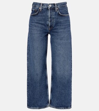 Cropped Mid-Rise Wide-Leg Jeans Arc | Agolde