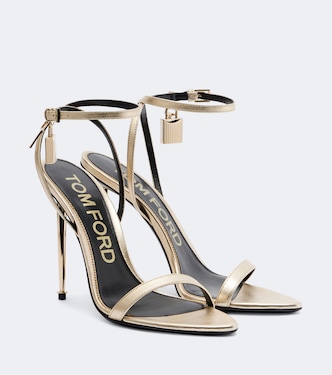 Metallic leather sandals | Tom Ford