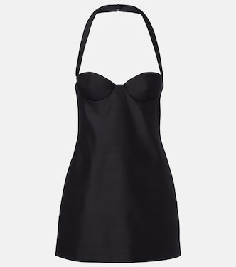 Halterneck wool-blend bustier dress | Magda Butrym