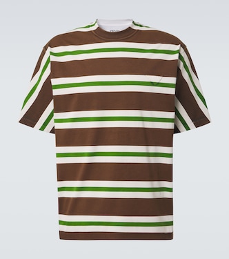 Striped cotton jersey T-shirt | Prada