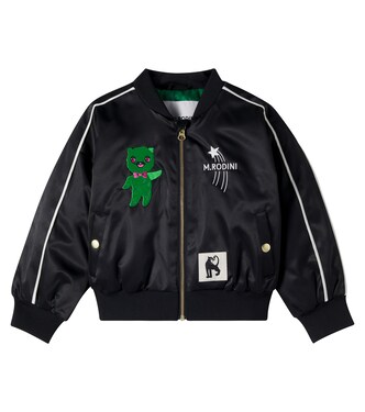 Embroidered satin varsity jacket | Mini Rodini