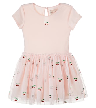Cotton-blend jersey and tulle dress | Konges Sløjd