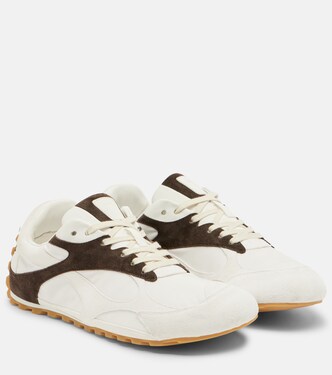 Orbit Flash suede-trimmed sneakers | Bottega Veneta