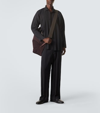 Edge Ensemble pleated shirt in black - Homme Plisse Issey Miyake