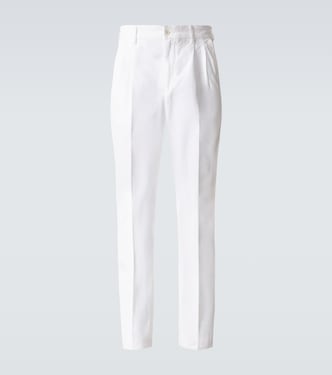 Cotton and cashmere straight pants | Dunhill
