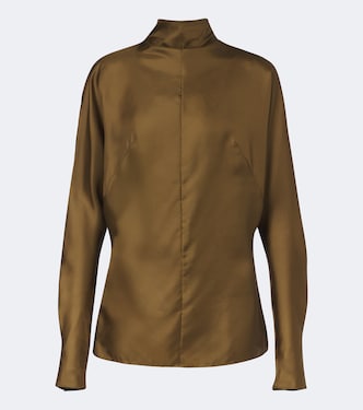 Silk twill top | Mugler