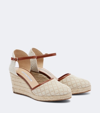 Espadrahi raffia-effect espadrille wedges | Manolo Blahnik