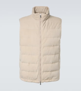 Suede down vest | Brunello Cucinelli
