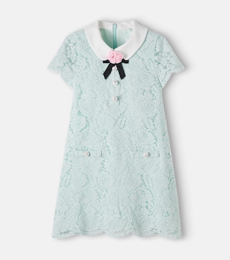Lace-trimmed dress | Self-Portrait Kids