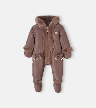 Baby bow-detail snowsuit | Tartine et Chocolat