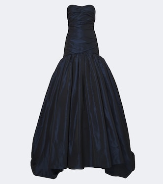 Draped taffeta bustier gown | Marmar Halim