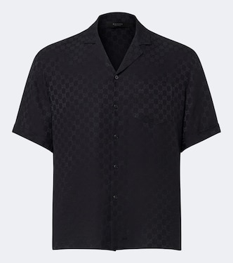 Camicia bowling GG in seta jacquard | Gucci