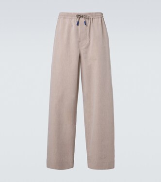 Wool and cotton wide-leg pants | Loewe