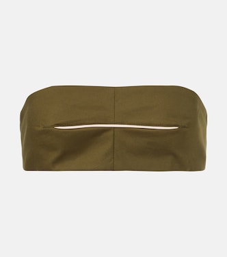 Cotton-blend bandeau top  | Adriana Degreas