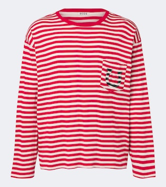 Horseshoe striped cotton jersey T-shirt | Bode
