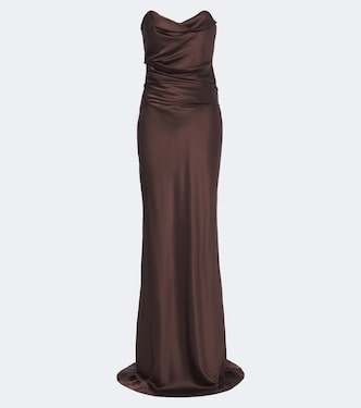 Bustier-Robe aus Seiden-Charmeuse | The Sei